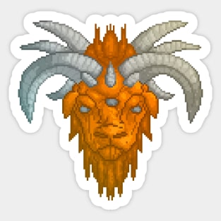 Gold Demonic Argali Sticker